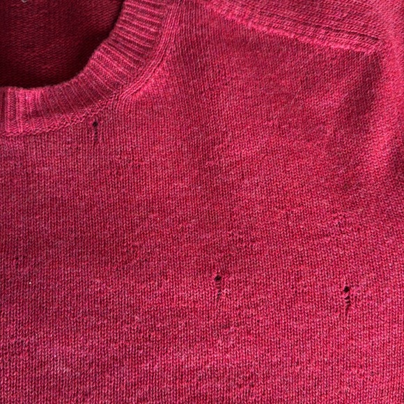 Marc Jacobs red sweater with intentional factory distressing men’s large slim - Picture 4 of 6